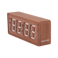 Digitálne hodiny Karlsson Solid Wood Engraved KA6024DW, 8cm
